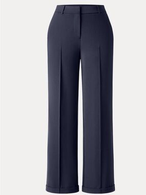 NWT OGL Women's Ponte De Roma High Waist Pant With Pockets Navy Size S